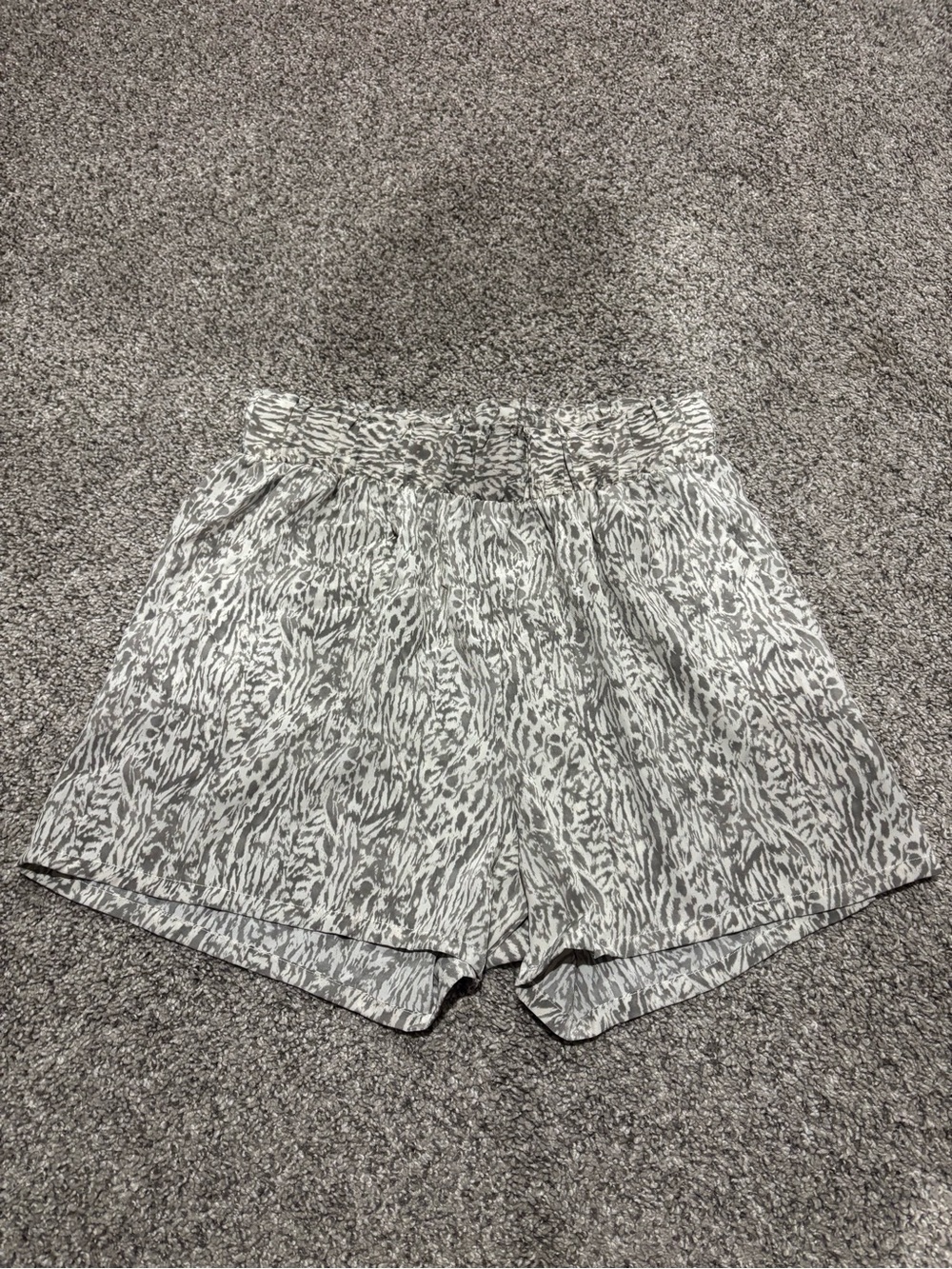 MOD Women's Printed Elastic-Waist Shorts - Gray/White